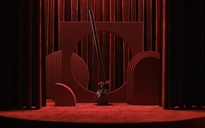Ilio Floor Lamp Ruby Red Collection by Artemide Lamps
